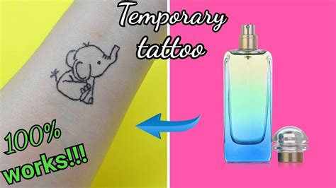 how to do a fake tattoo with paper and perfume|make your own temporary tattoo.